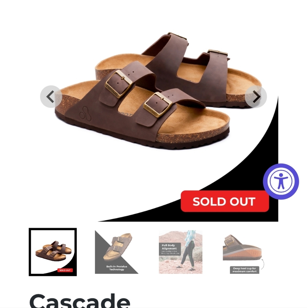 Men's Protalus Brown Leather "Arizona" Similar Sandals Size EU 44 US 10.5-11 - Picture 13 of 13
